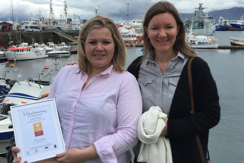 Guðveig og Anna Halldórsdóttir frá Hótel Bifröst