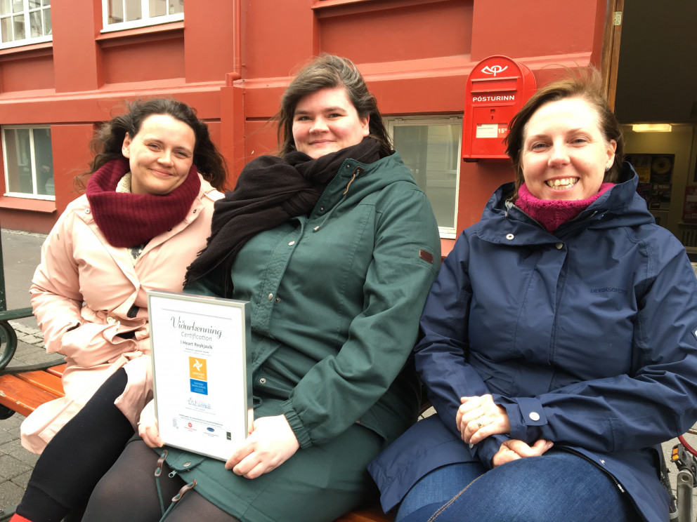 Auður Ösp með Vakann ásamt kollegum sínum