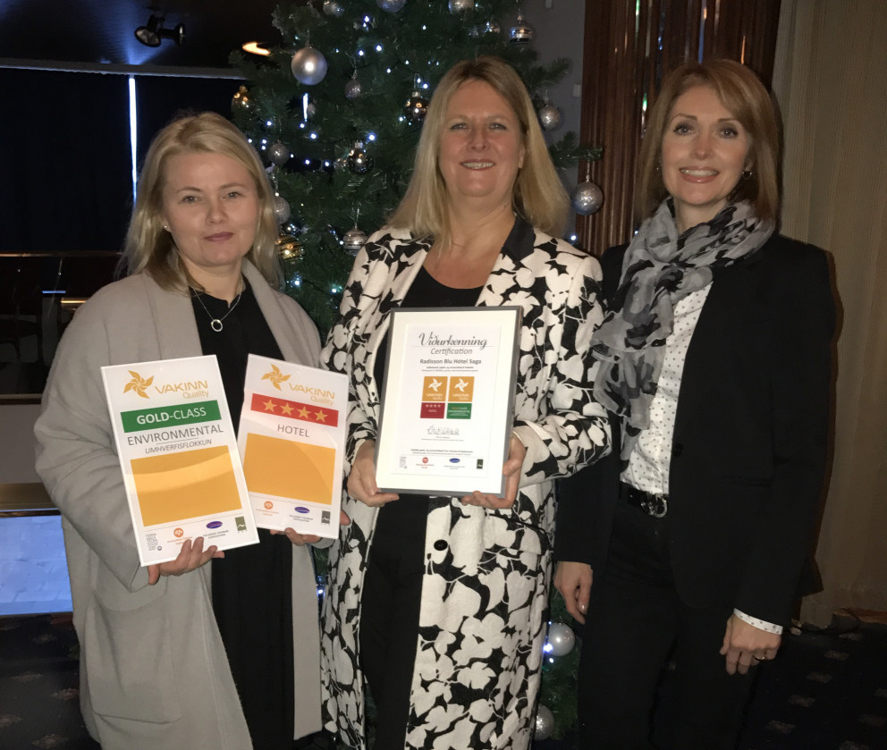 Stjörnuflokkun - Radisson Blu Hótel Saga hlýtur gæða- og umhverfisviðurkenningu Vakans