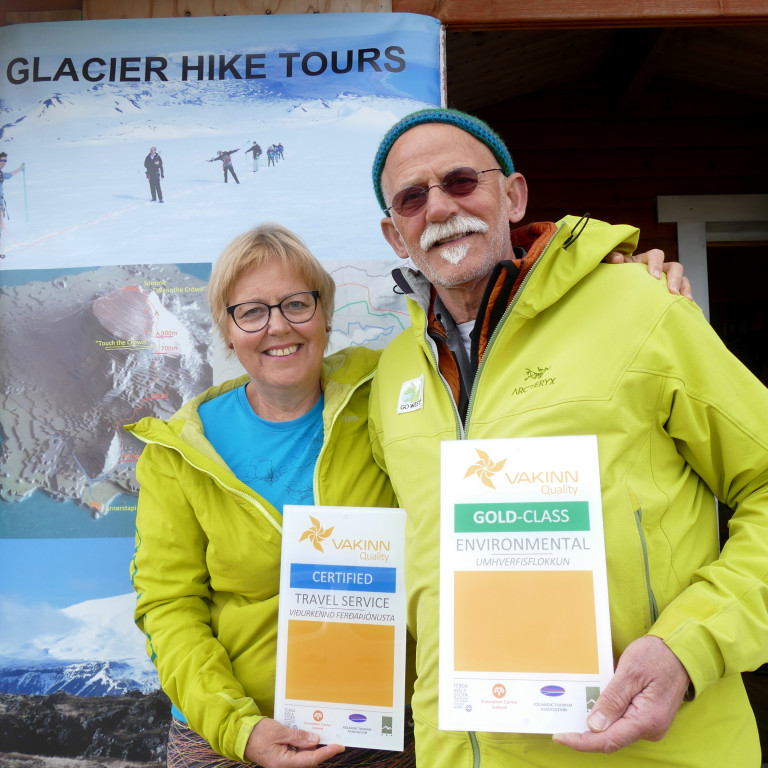 Þuríður Maggý og Jón Jóel að Arnarstapa.